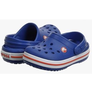 Crocs Kids' Crocband Chevron Beaded Clog Blue Sandals Shoes